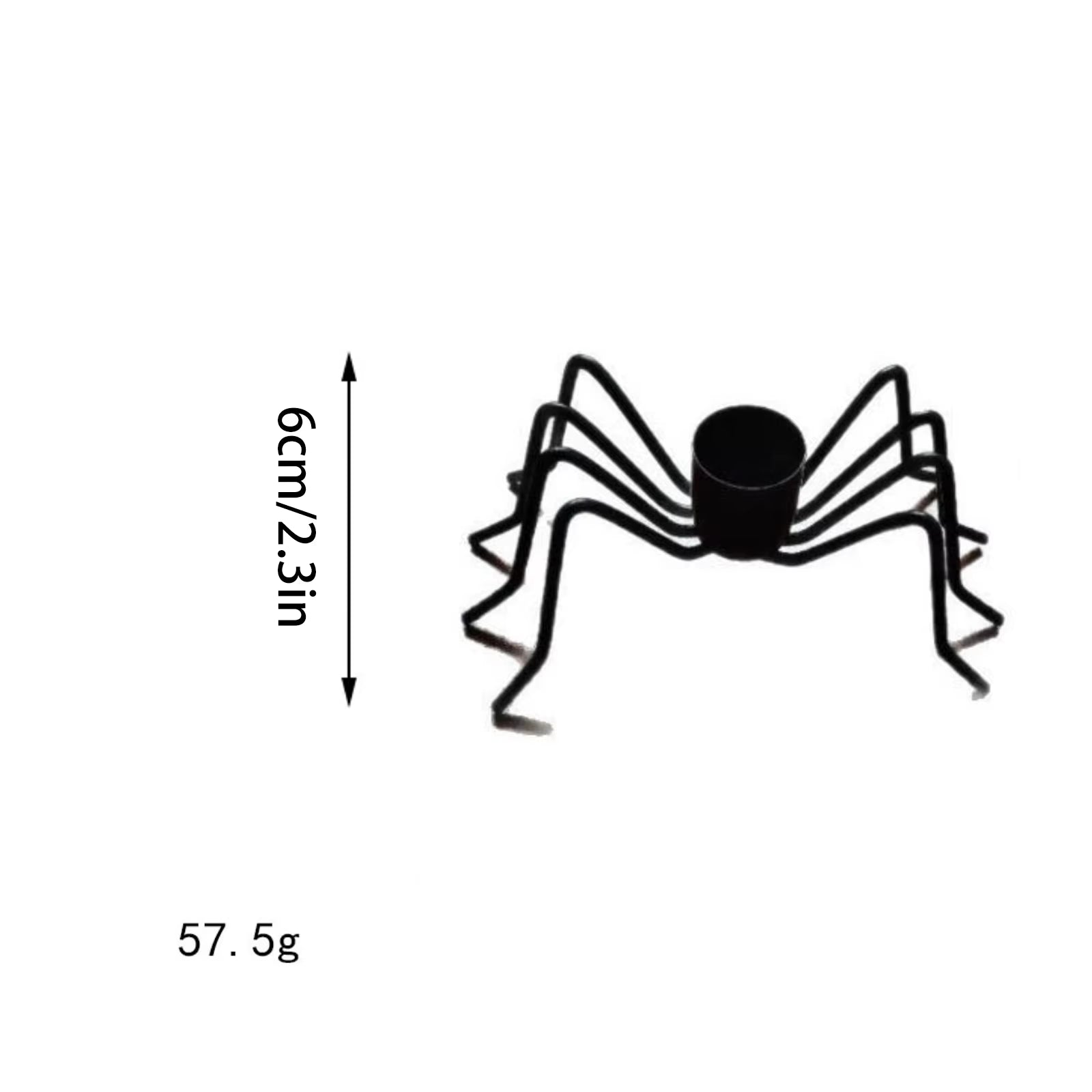 Halloween Spider Candle Holder Halloween Props Decoration Ornaments Black Candle Holder for Home Bar Haunted House Props
