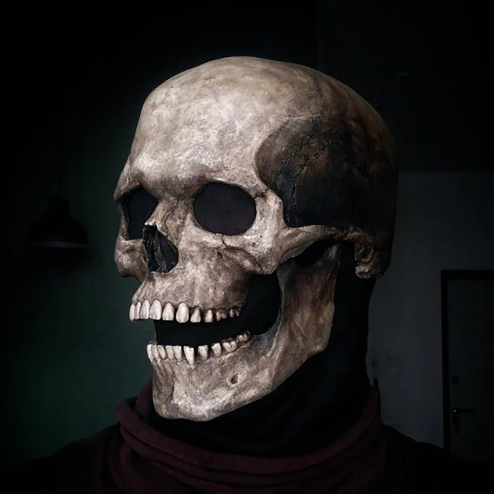 Halloween Mask Movable Jaw Full Head Skull Mask Halloween Decoration Horror Scary Mask Cosplay Party Decor 2021 Skull Helmet