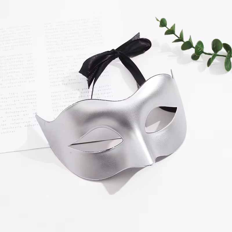 Women Man Sexy Gentleman Masquerade Mask Prom Mask Halloween Party Props Black White Retro Mask Plastic Half Face Cosplay Mask