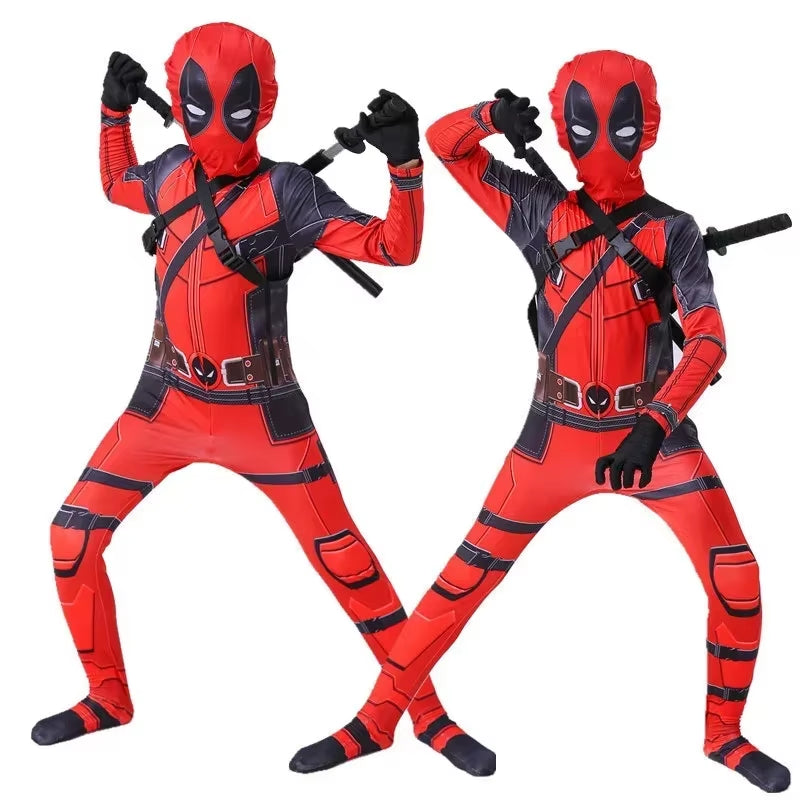 Deadpool Bodyguard Bodysuit Halloween Costume Children'S Deadpool Cosplay Costume Adult Set