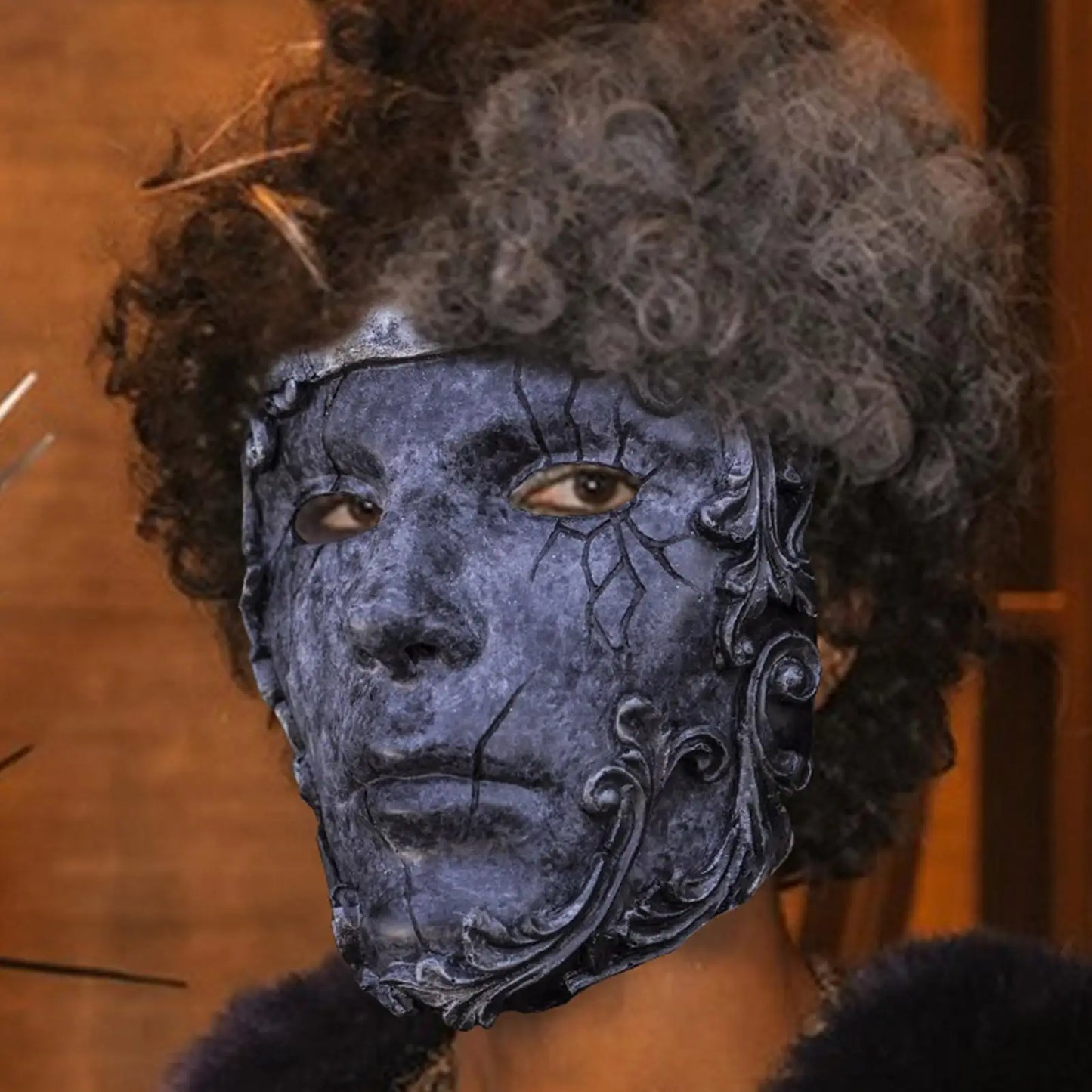 Halloween Terror Abyss King Mask Comprehensive Venetiann Mask Halloween Noble King Mask Halloween Masque Dress up Accessories