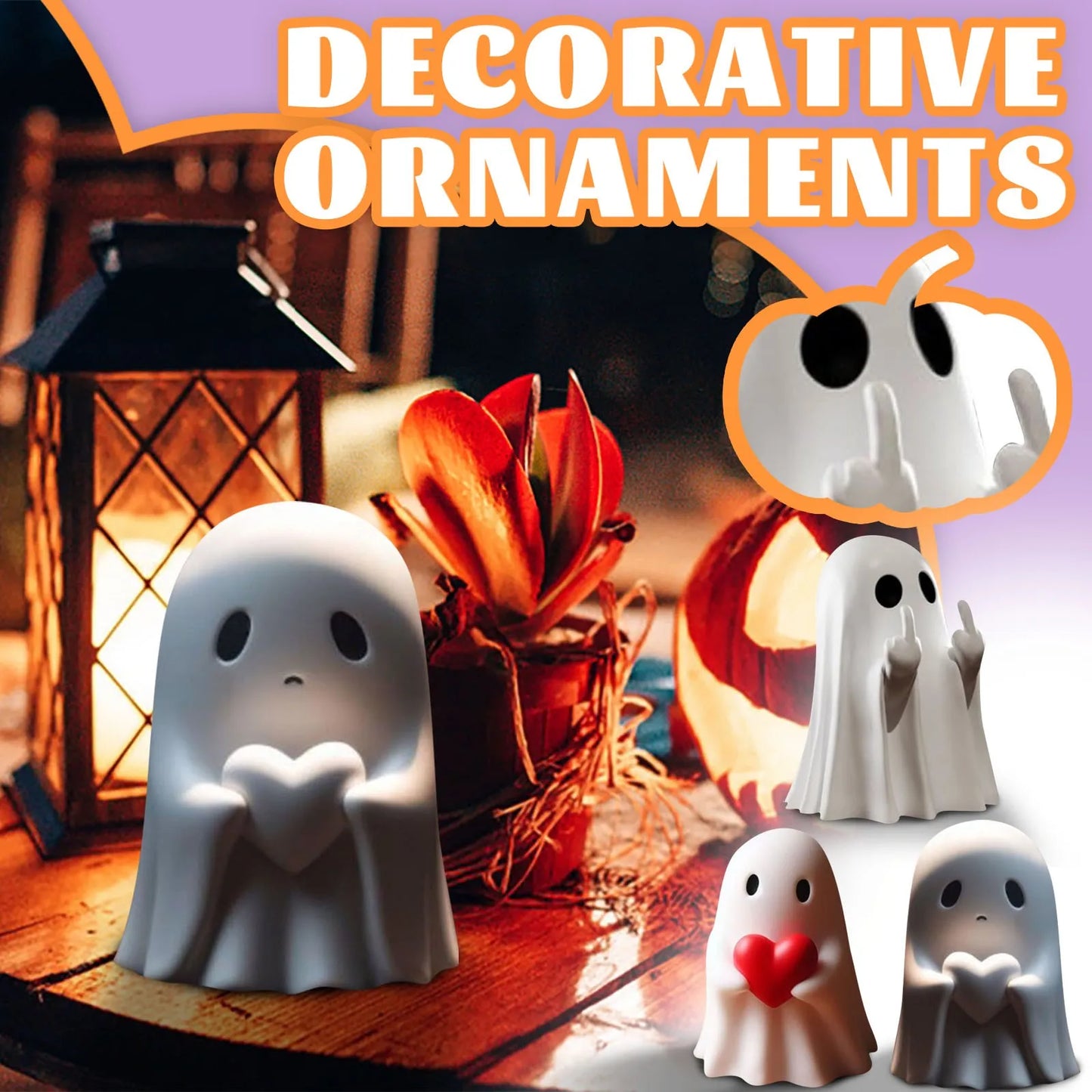 Halloween Middle Finger Love Ghost Ornaments Halloween Decoration