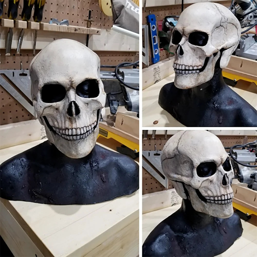 Halloween Mask Movable Jaw Full Head Skull Mask Halloween Decoration Horror Scary Mask Cosplay Party Decor 2021 Skull Helmet