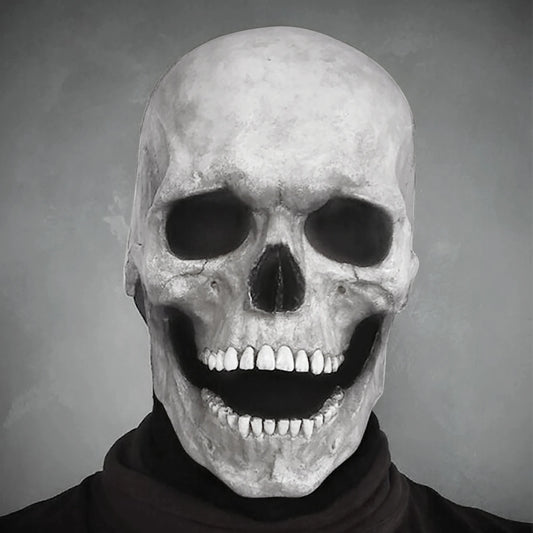 Halloween Mask Movable Jaw Full Head Skull Mask Halloween Decoration Horror Scary Mask Cosplay Party Decor 2021 Skull Helmet