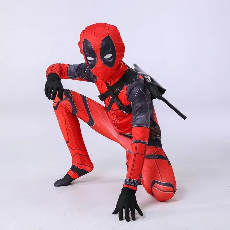 Deadpool Bodyguard Bodysuit Halloween Costume Children'S Deadpool Cosplay Costume Adult Set