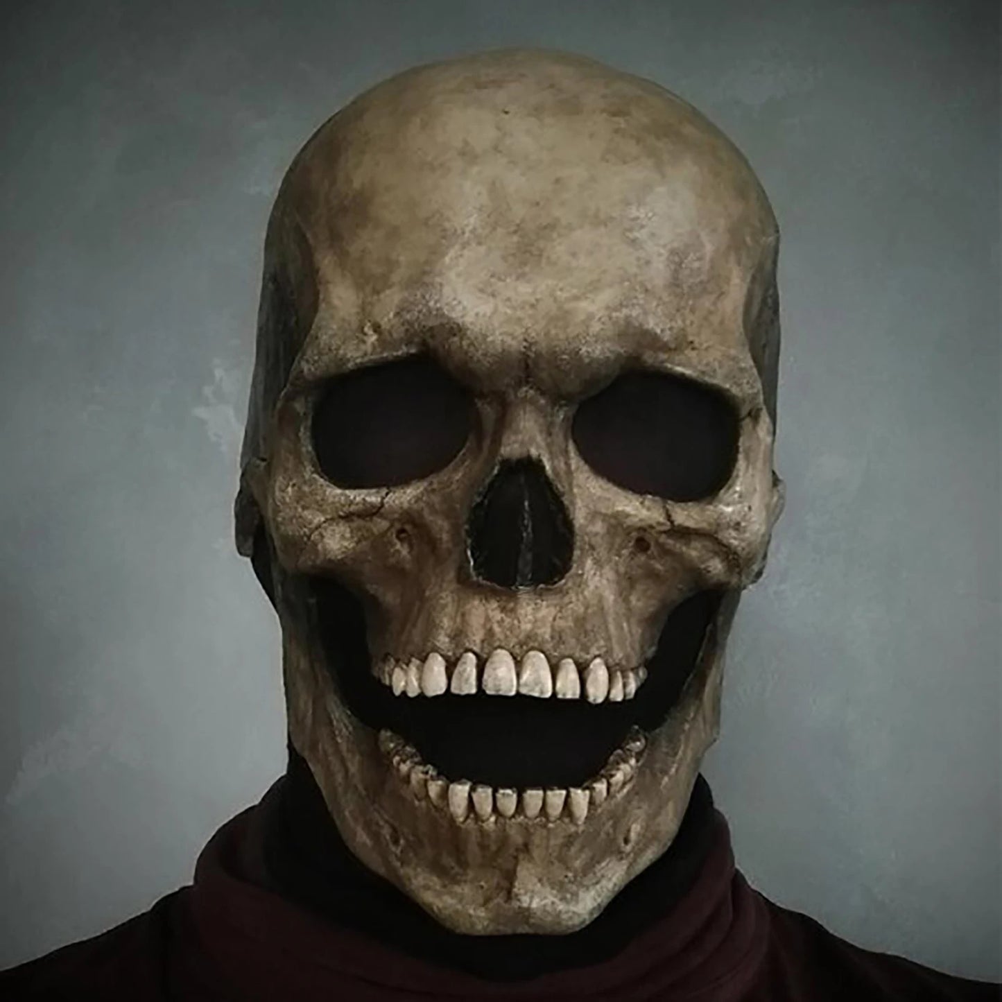 Halloween Mask Movable Jaw Full Head Skull Mask Halloween Decoration Horror Scary Mask Cosplay Party Decor 2021 Skull Helmet