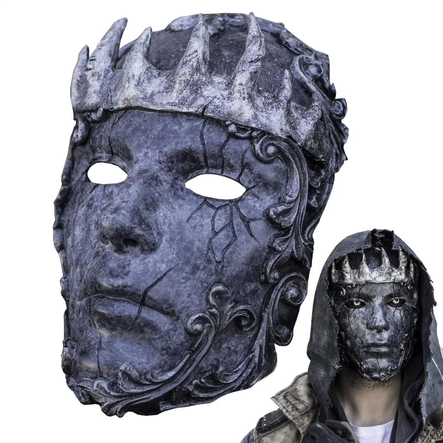 Halloween Terror Abyss King Mask Comprehensive Venetiann Mask Halloween Noble King Mask Halloween Masque Dress up Accessories